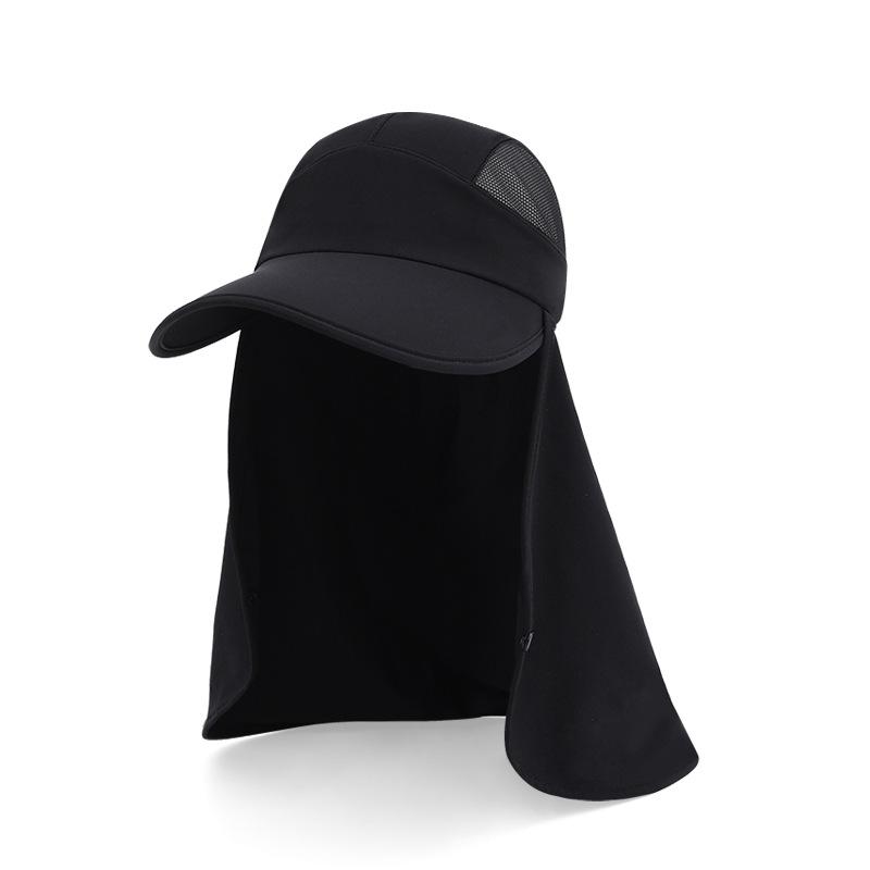 

Summer Sun Hat Women s Big Corned Shawl Neck Protection Integrated Baseball Cap Men s Outdoor Mountaineering Fishing Sunscreen Sun Hat чорний