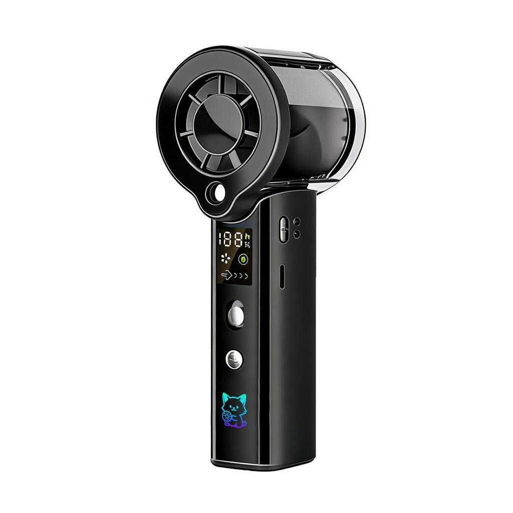 Portable Handheld Fan with Semiconductor Refrigeration Ice Compress 100 Gear Speed Rechargeable Low Noise for Outdoor Travel