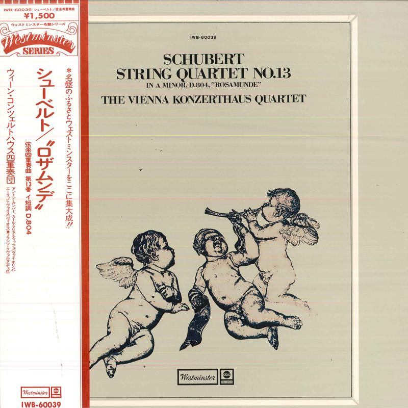 

LP Пластинка VIENNA KONZERTHAUS QUARTET - Шуберт Струнный квартет № 13 Ля мажор IWB60039 Westminster Япония Оби Классика Б/У