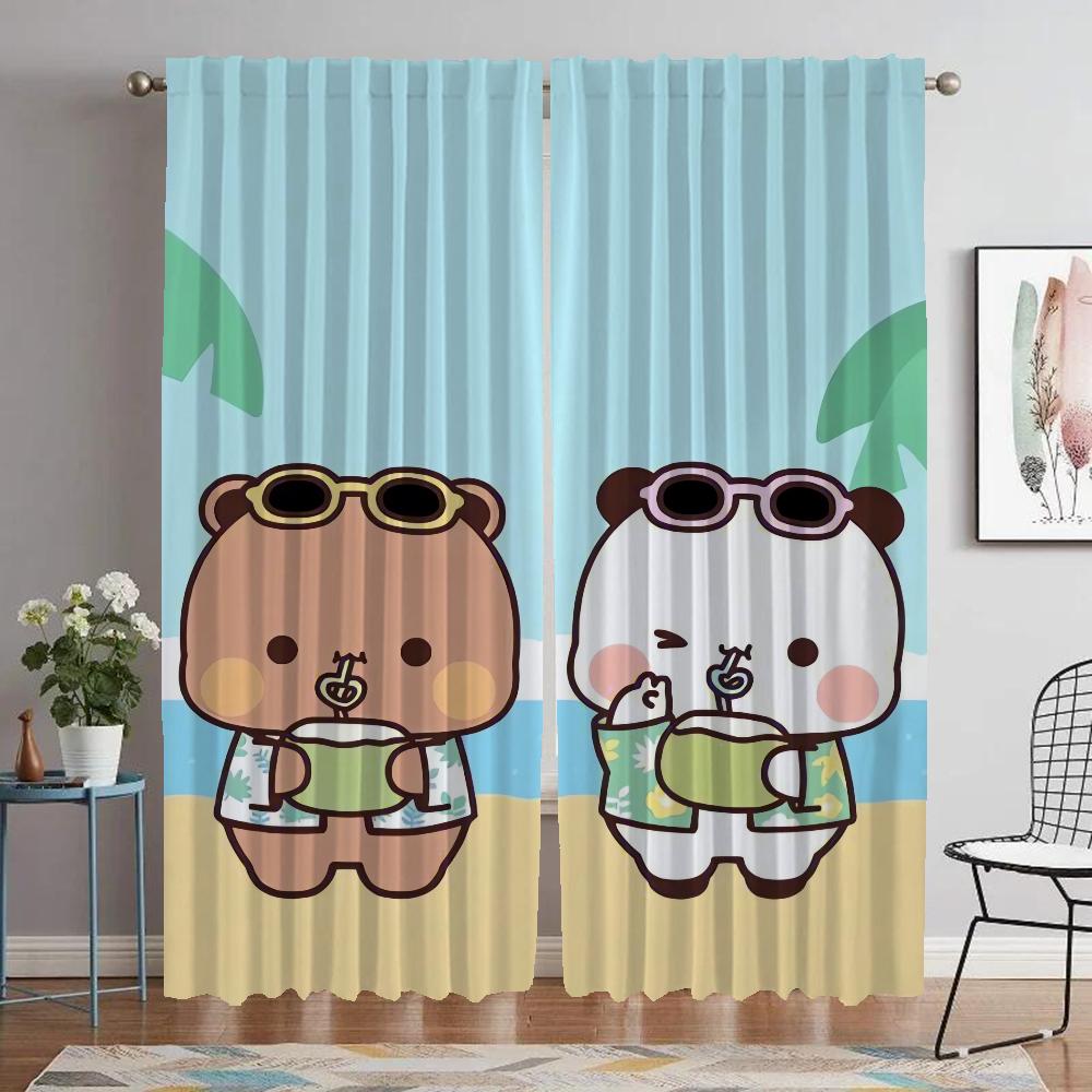 Tulle for Bedroom Bubu and Dudu Blackout Curtains for Living Room Partition Halloween Decoration Home Interior Curtains 2 Pieces