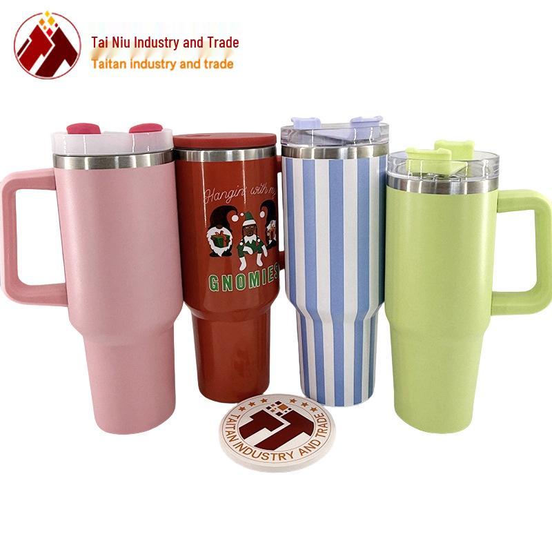 

40 унций Изолированная автомобильная кружка из нержавеющей стали с ручкой 40oz