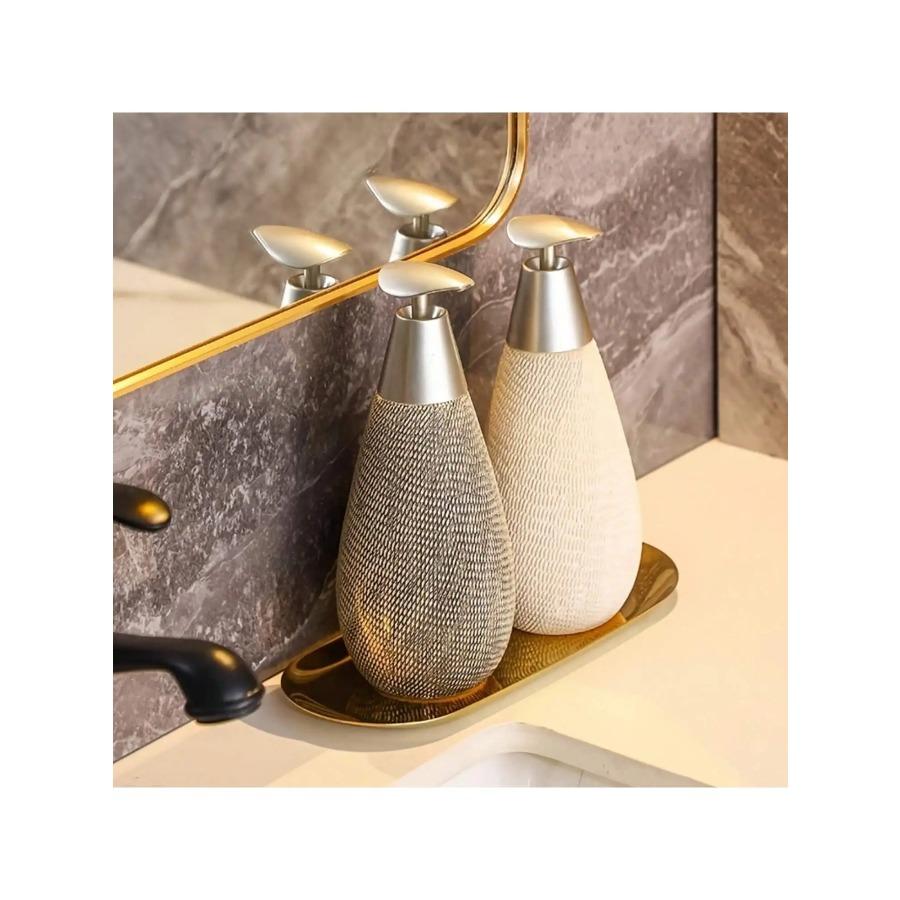 Creative Retro Style Ceramic Push-Type Soap Dispenser With Pump Hand Soap Bottle Suitable For Bathrooms Kitchens And Toilets