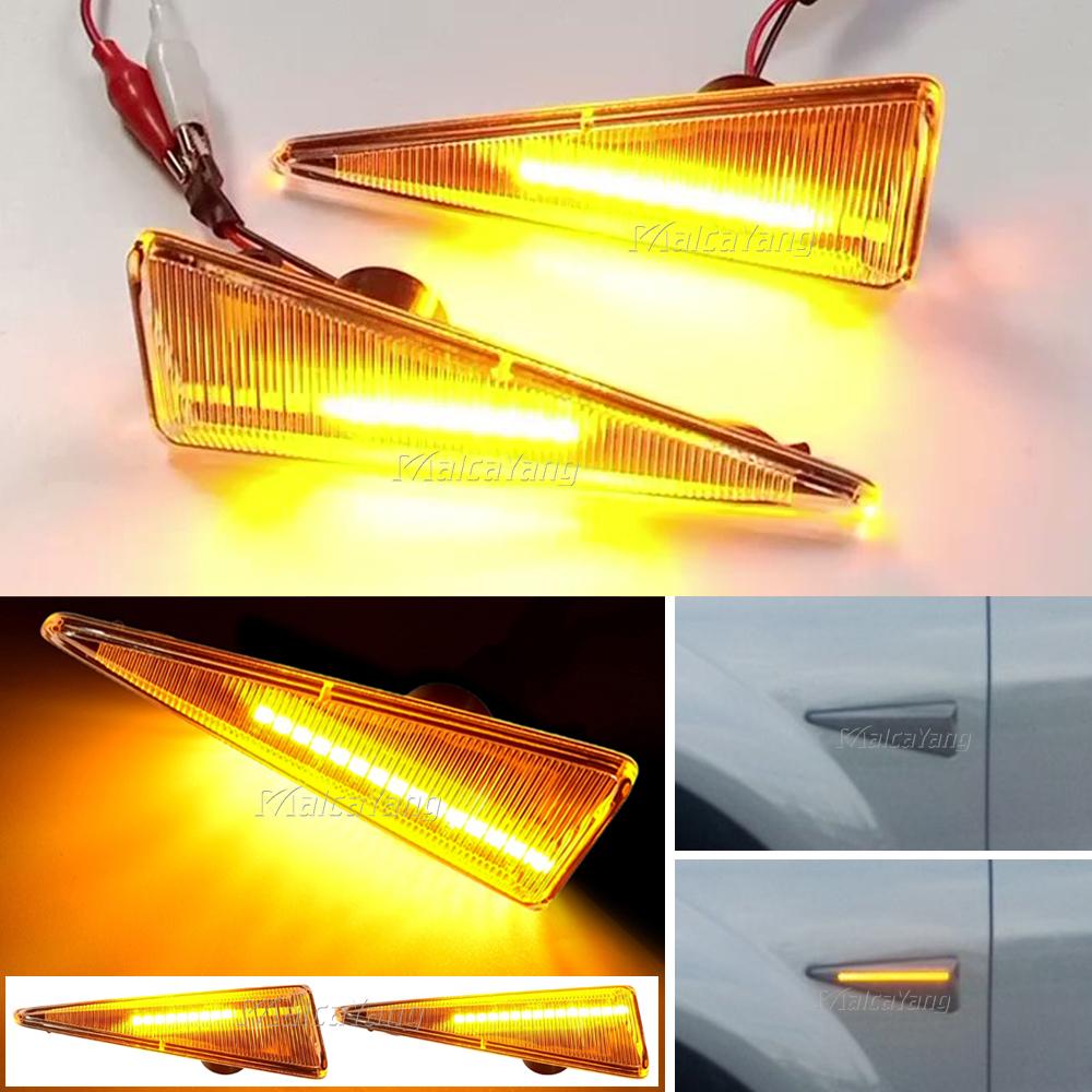 2pieces Led Dynamic Side Marker Turn Signal Light for Renault Megane MK2 CC Espace MK4 Scenic MK2 Wind Avantime Thalia 2