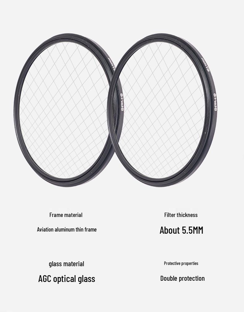 Macro ND Polarizing Filter Kit: 4-Point, 6-Point, 8-Point Starburst & Soft Focus Night Scene HD Photography Filters.