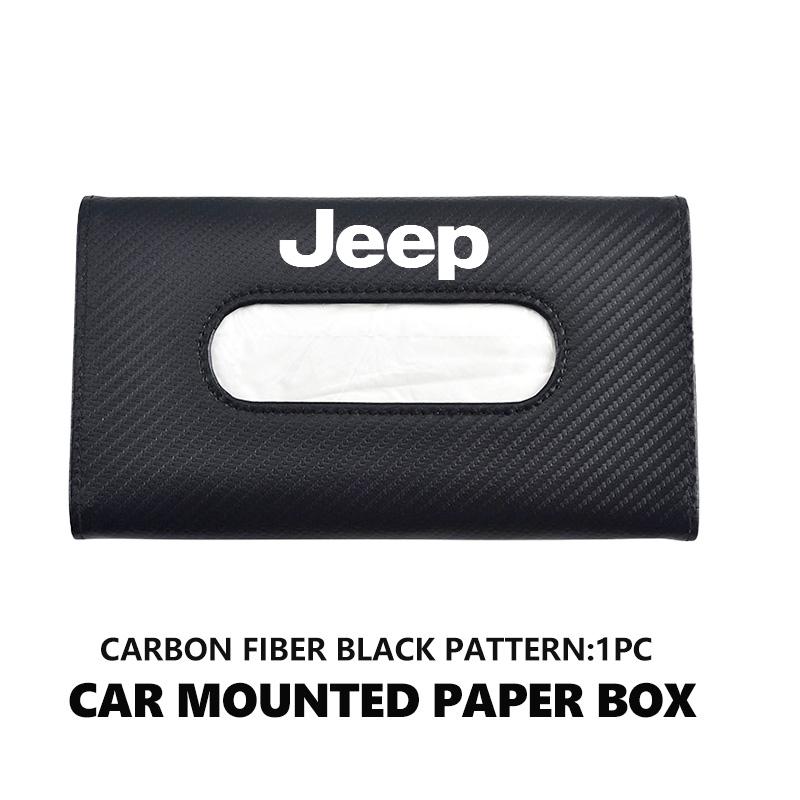 For Jeep Snap-fit Car Sun Visor Tissue Box Storage Accessories Cherokee Wrangler JK Gladiator Compass Renegade Patriot AKN1