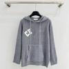 Autumn and winter sweater knitted simple versatile niche design hooded lazy top women's clothing