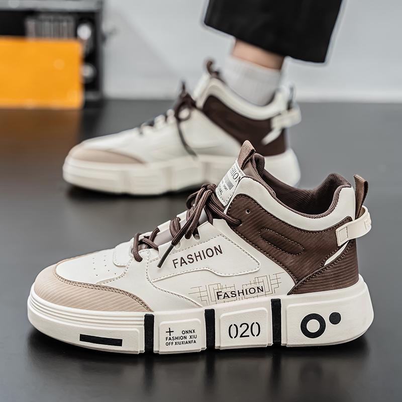 Putian high-top shoes men's 2024 new spring and autumn sports aj medium-top board shoes students winter trend casual white shoes
