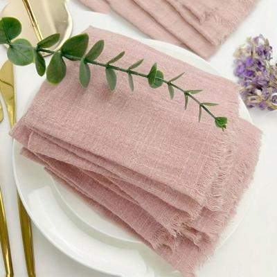 1pc Wedding Gauze Cotton Napkins Soft Dining Table Design Mat, Suitable for Showers, Christmas Dinners,decoration