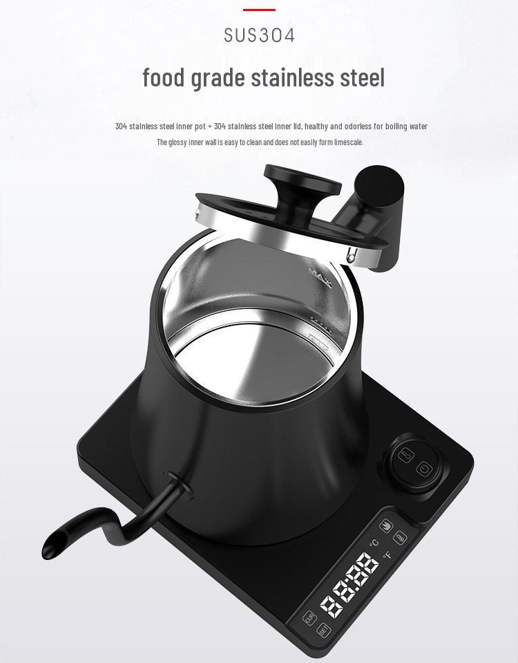 German Smart Temperature-Control Electric Kettle, Hand Drip Coffee Maker & Long Spout Kettle for Boiling Water & Brewing Tea