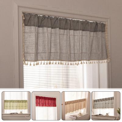 1PC Rod Pocket Half Short Curtain Tassels for Cafe Window Door Valance Drape Decor Home Interior Shade Window Drapes Cafe