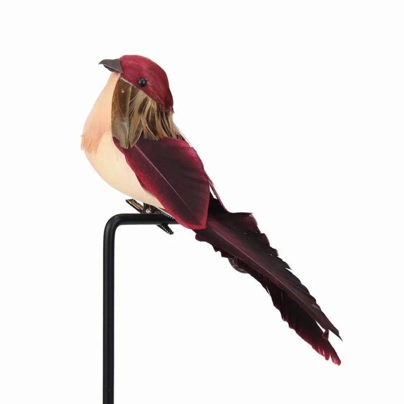Garden Decoration Colorful Feathered Birds Simulation Birds Garden Tree Branches Decoration Props Foam-bird Feather Bird Decor