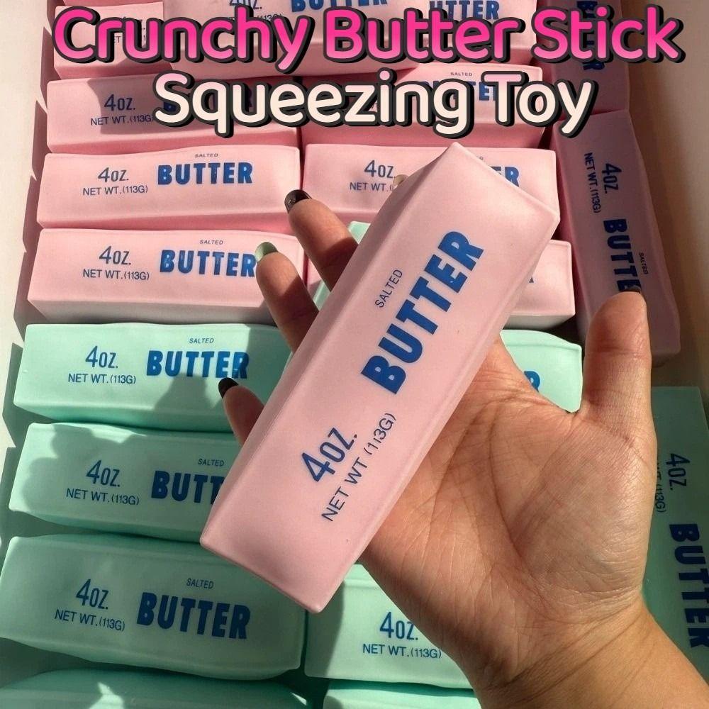 Crunchy Butter Stick Squeezed Toy Sound Effects Sensory Stress Stick Office Desk Toy
