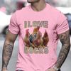 I Love Cocks Funny Roosters Meme Tshirt Chicken Enthusiast Short Sleeve Tshirt Men Womens Summer Tshirt Street Clothing