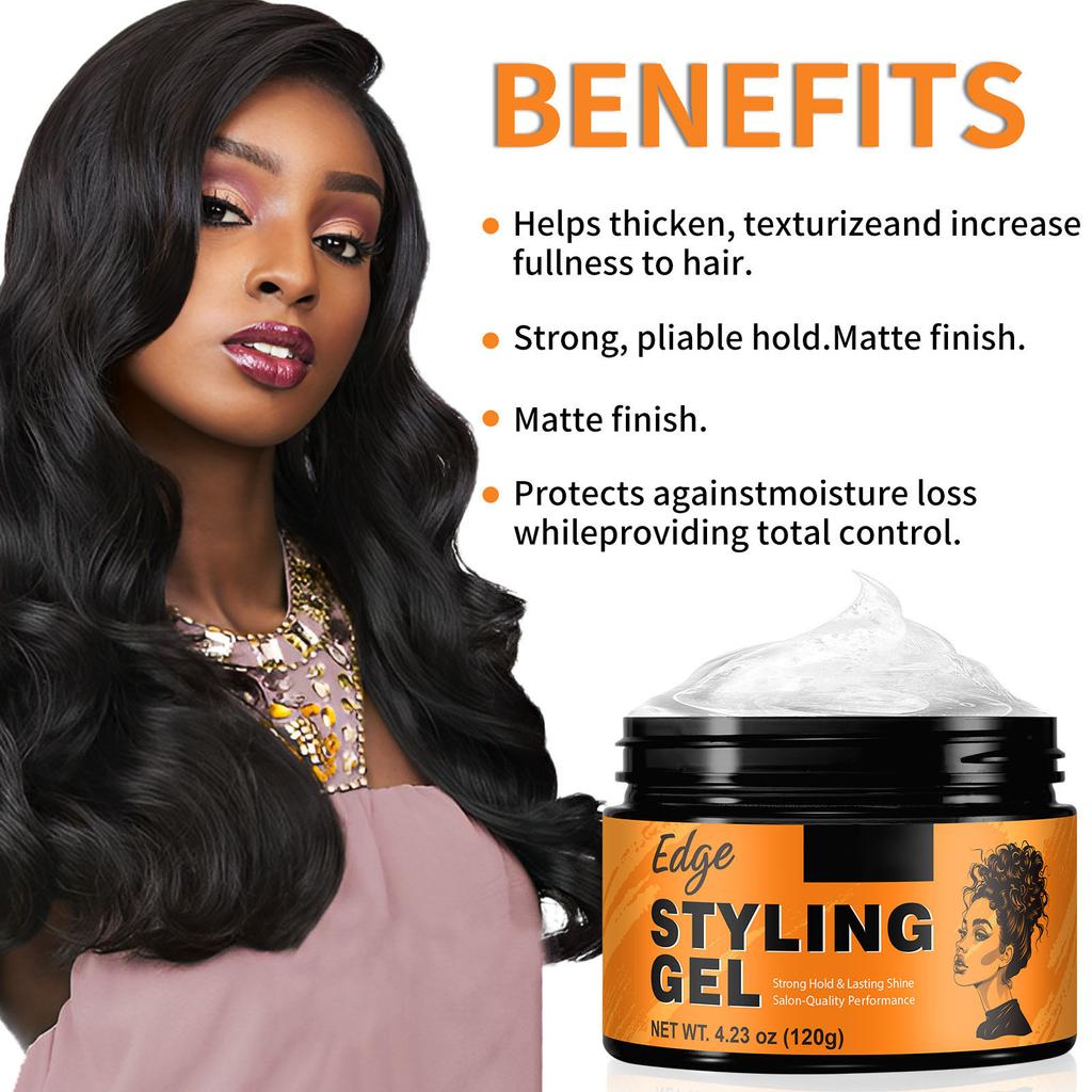 Hair Gel Moisturizing Styling Broken Hair Finishing Strong Styling Hair Gel Jelly Glue