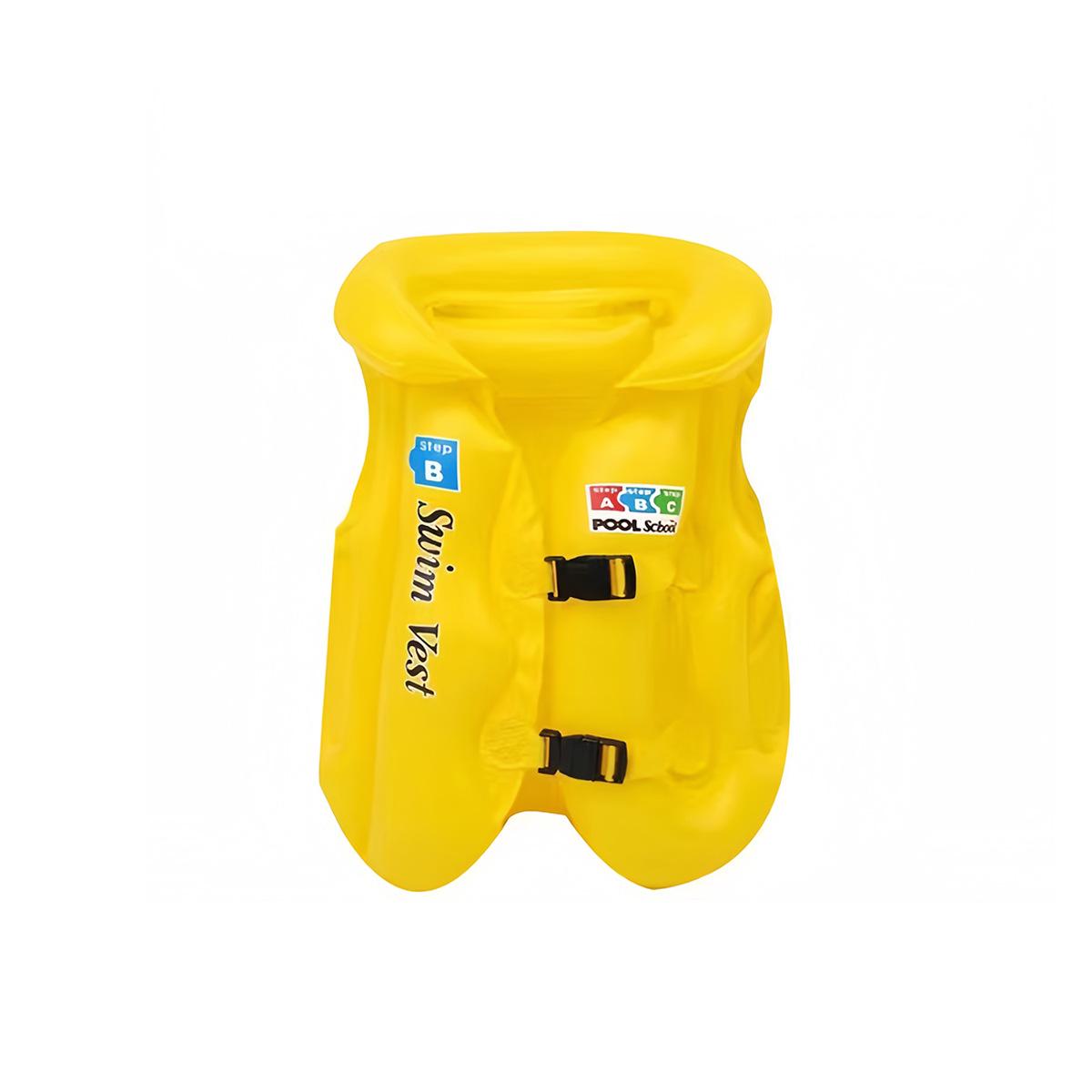 

Детский надувной ПВХ жилет для плавания, страховочное средство плавучести C жёлтый