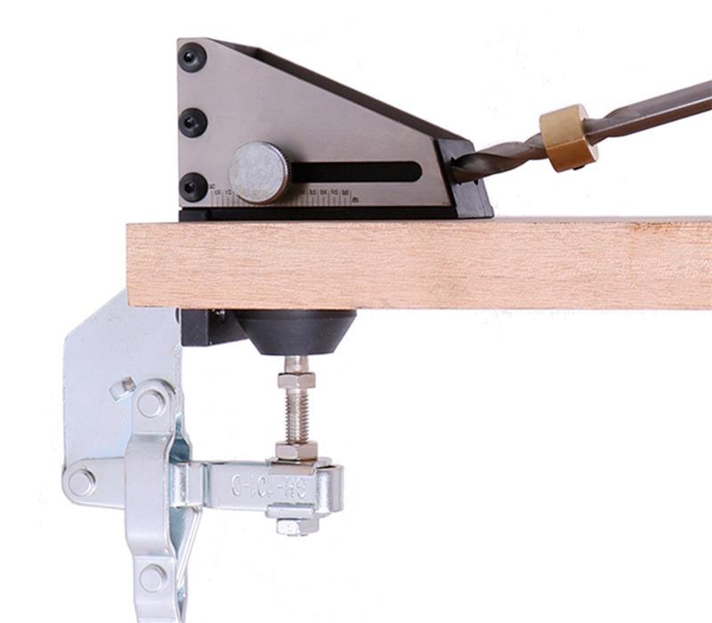 Woodworking Oblique Hole Drilling Locator with Scale and Clamp