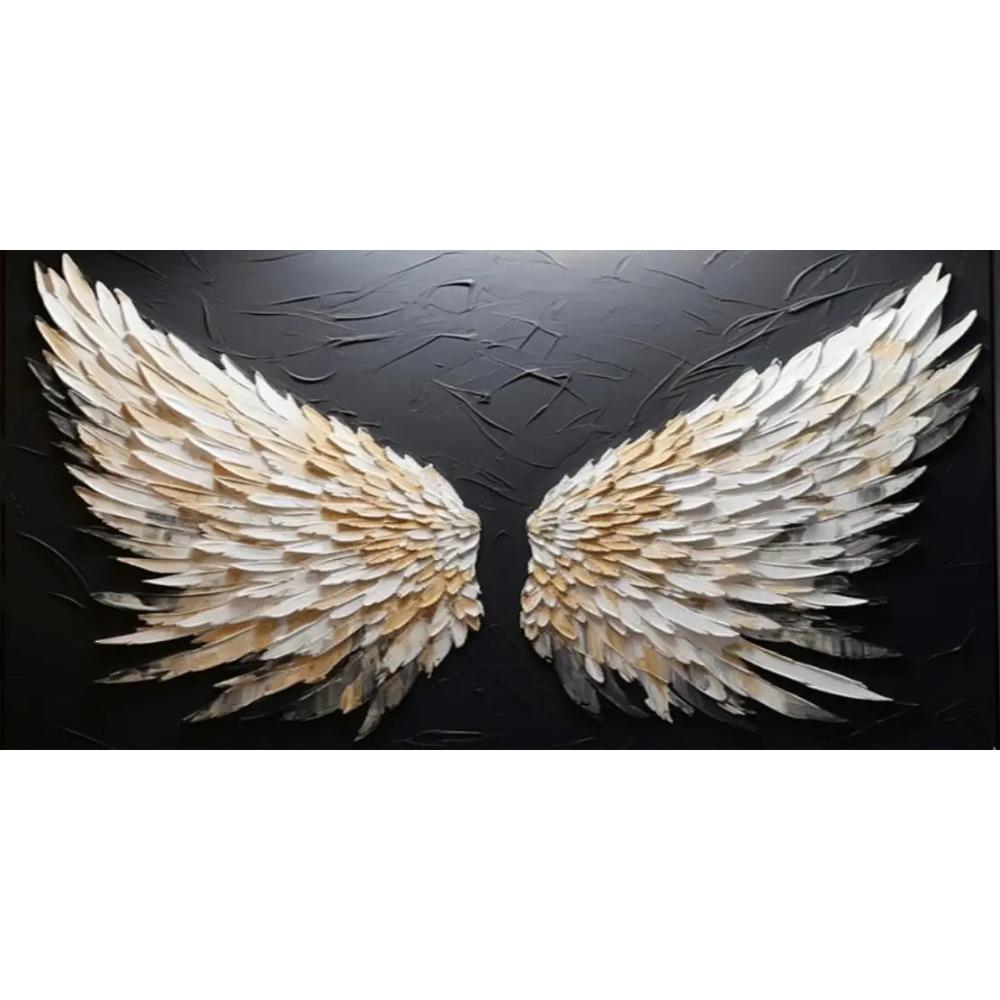 Abstract Angel Wings Canvas Painting Vintage Wall Art Black and White Wings Poster Print For Bedroom Living Room Home Decor