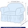 Einsitzer-Sofa Seater Seersucker Überwurf mit Rock Universeller Stretch-Sofa-Couch-Überwurf Leicht passender Möbelschutz