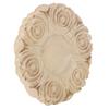 4 Pièces Applique Sculpture sur Bois, Motif Sculpté Exquis Européen Décoration de Maison, avec Matériau Bois de Caoutchouc Naturel, pour Armoire Fenêtre Miroir Porte
