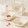 Home Cartoon Bone Spitting Plate Set, Dining Table Plates, Plastic Material, Living Room Fruit Plate, Garbage Plate