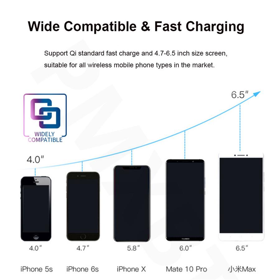 10W Car Wireless Quick Charger Automatic Clamp Smart Sensor Mount Holder For Phone RX