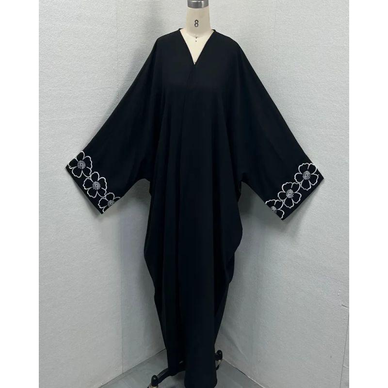 F428 Foreign Trade Cross-border E-COMMERCE Dubai Arabic Embroidery Embroidered Robe Fashion Outer Wear Abaya Robe In Stock