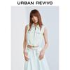 UR2026 Women's Cropped Sleeveless Lapel Jacket