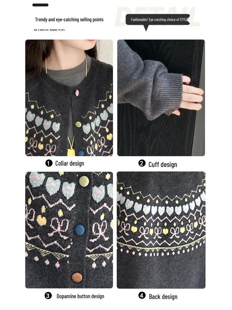 Strickjacke für Mädchen im koreanischen Stil: 2025 Herbst/Winter Mode Mantel für Kinder