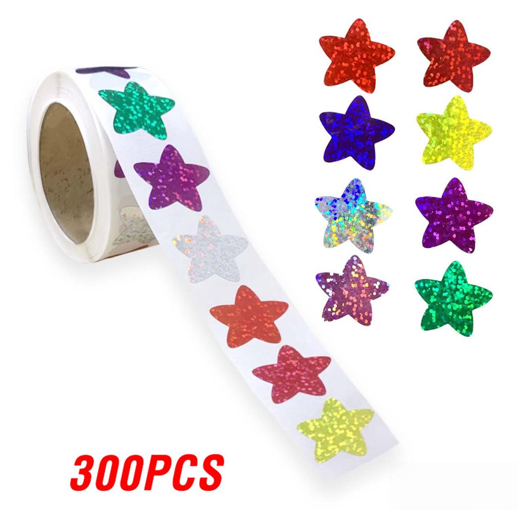 100-500pcs Color Star Sticker Birthday Wedding Gift Party Decor Seal Sticker Envelope Invitation Sticker Baking Label