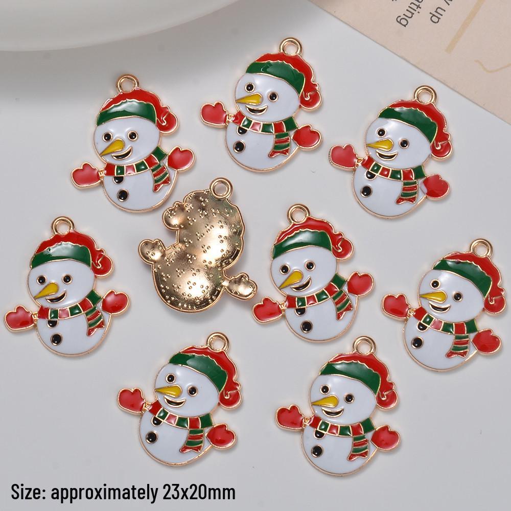 Christmas Drip Oil Charms: Santa & Tree Pendants for DIY Earrings