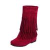 Fringed Boots, Extra Boots In Autumn and Winter, European and American Style Large Size  Boots