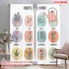 2pcs 2D Flat Printing Window Treatment Curtains Fruits Spirit Love Joy Peace Fabric Without Electricity Birthday Party Perfect