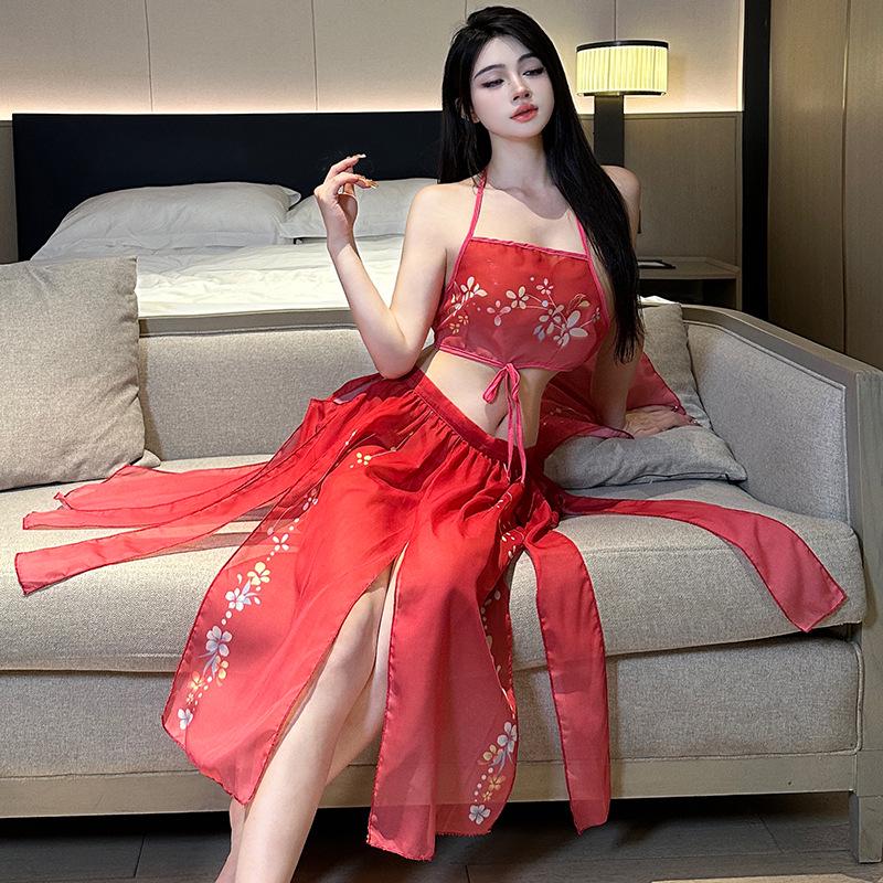 Ancient Style Plus Size Halterneck Hanfu Lingerie Set