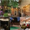 LED Solar String Lights IP44 Waterproof Outdoor Christmas Decoration Light Bulbs for Patio Gazebo Porch Camping