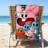 Proof Beach Towel with a The Amazing World of Gumball Pattern - Soft,absorbent,quick-drying,machine Washable - Perfect for Swimming,camping,bathing