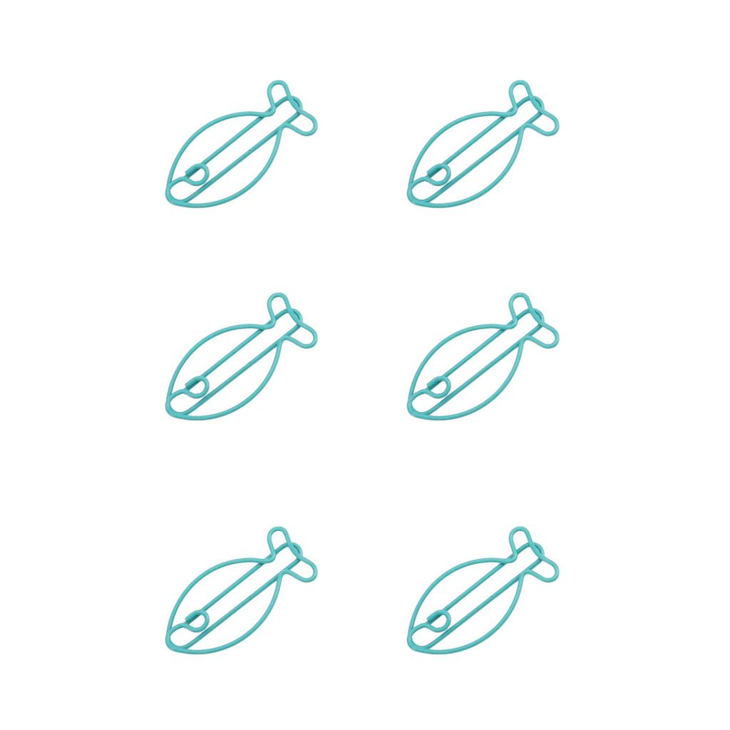 100pcs Paper Clips Multipurpose Cute Fish Shaped Exquisite Rustproof Metal Paper Clips for Home