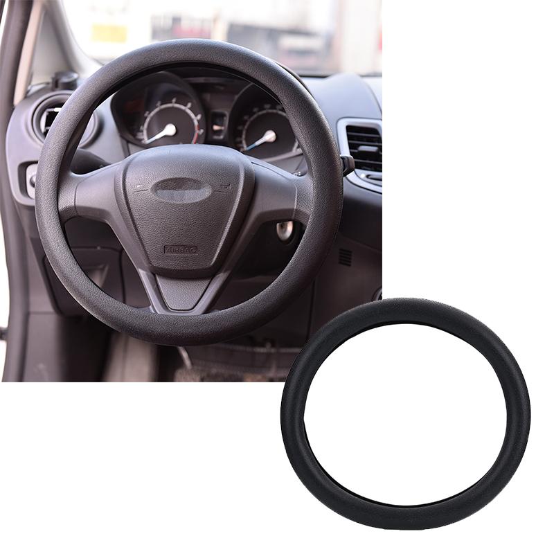 

Чехол на руль автомобиля, универсальный мягкий силиконовый противоскользящий чехол, автозапчасти, украшение интерьера, автомобильный продукт, автомобиль чёрный