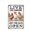 Decorative Metal Wall Sign Rooster Chicken Tin Art 20x30cm Home Kitchen Farmhouse Decor Vintage Retro Poster