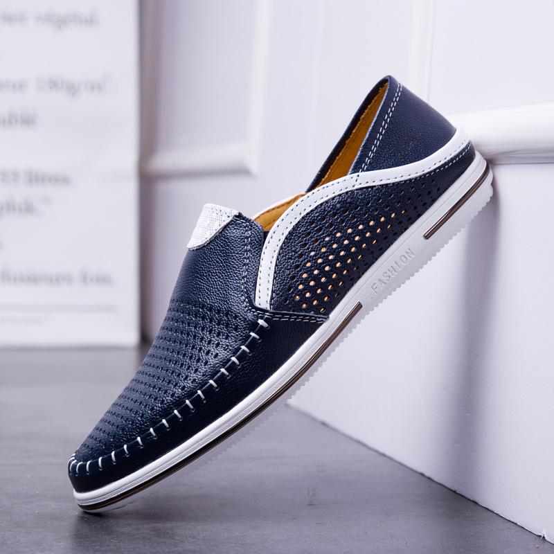 Genuine Leather Breathable Loafers for Men - Summer Slip-on Driving Shoes
