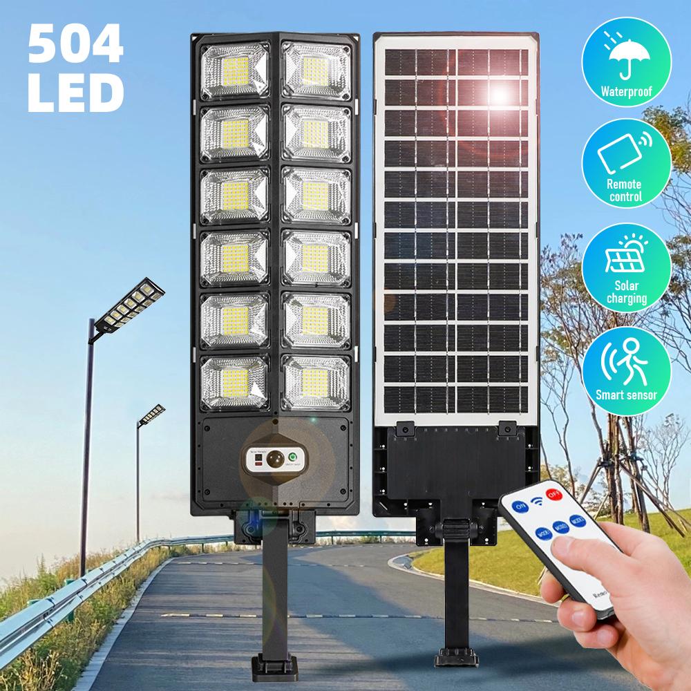 504 LED Super Bright Outdoor Solar Lamp Waterproof  Human Induction Motion Sensor Ultra Wide Street Light Garden Wall Lights