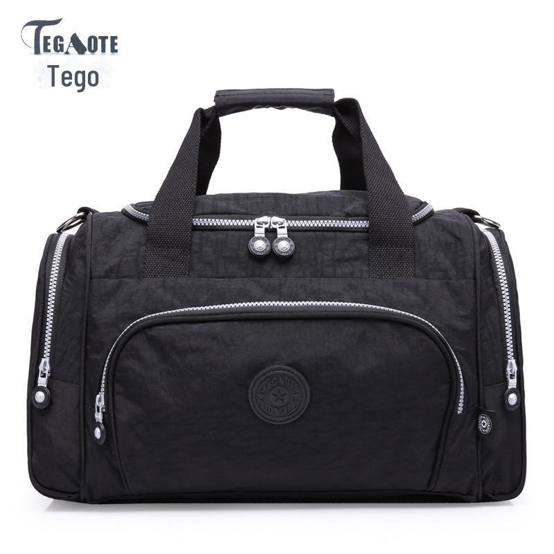 

Дорожная сумка из нейлона премиум-класса — легкая, вместительная, прочная, двойного назначения, одноплечевая конструкция чёрный