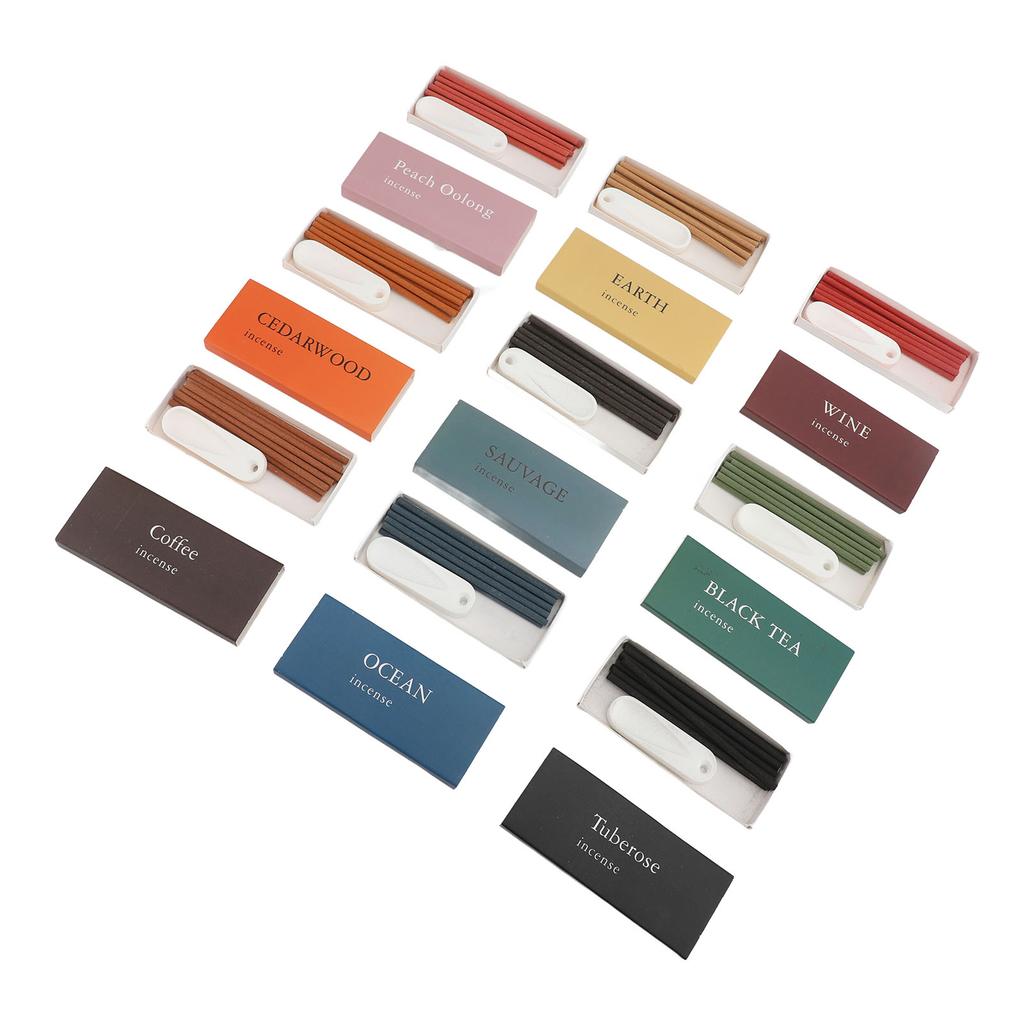 9 Boxes 90Pcs Incense Sticks Scented Stick Set with Holder for Meditation Yoga Relaxation