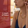 Retro Necklace Earrings Set Geometric Statement Jewelry Set  Wedding Dress Accessories