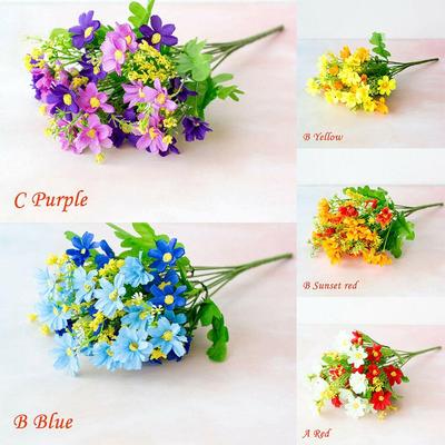 Realistic Bouquet of Silk Faux Flowers for Art Hall and Public Area Decor