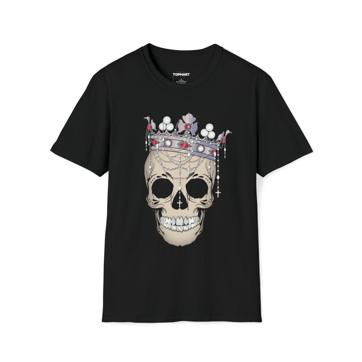 Halloween Spooky Boujee Glam Skull Unisex Softstyle T-Shirt S