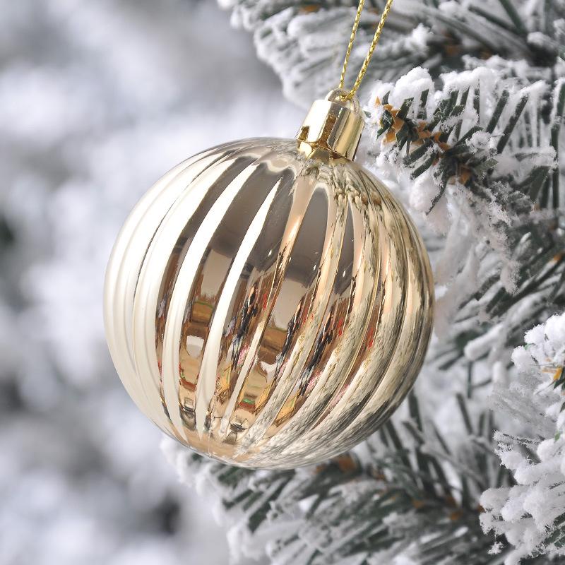 36 Electroplated Plastic Christmas Ball Ornaments for Tree and Window Decoration