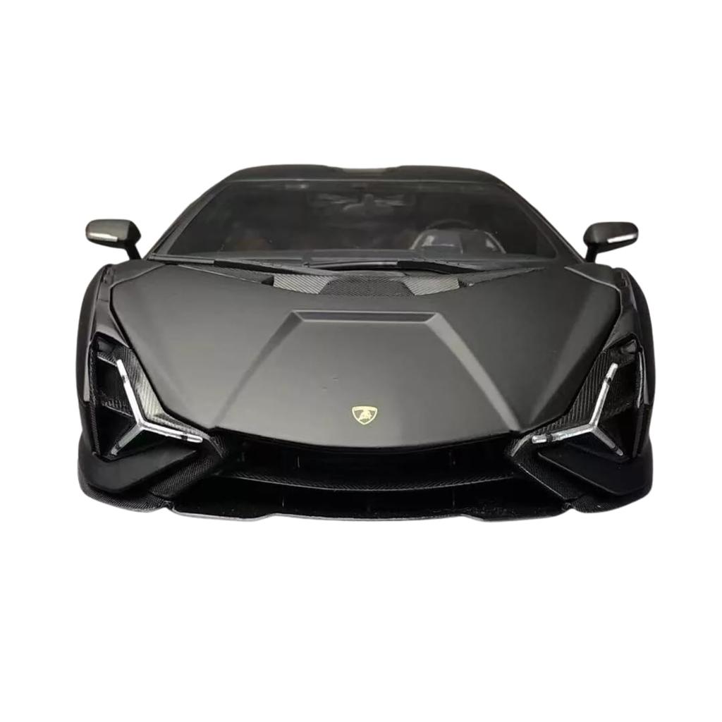 Bburago 1/18 Scale Lamborghini Sián FKP 37 Black (Special Color Version, Not Catalog Included) / Diecast Model Car, Finished Product, 18-11046 BK(CN)