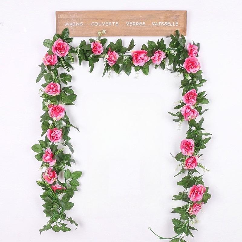 1 buc 2,2 m Floare Albă Artificială Fals Agățat Plante Fals Viță de Vie Frunze Artificiale Ghirlandă Flori Decor Nuntă