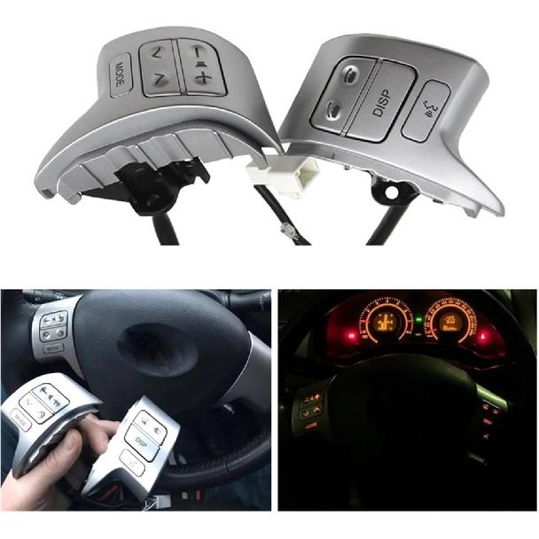 Bluetooth Steering Wheel Control Button Switch Compatible With Toyota Corolla 2007-2009 2010 2011 2012 2013 2014 84250-02200 8425002200(Silver)