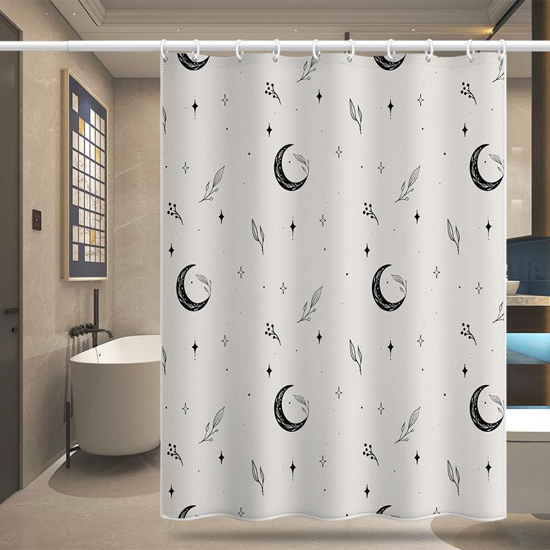 Koupelna zesílená vodotěsná záclona odolná proti plísním sprchový závěs Sprchový oddíl Závěs Sprchový závěs Koupelnový závěs Bez perforace